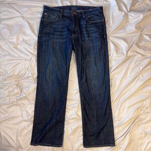 LUCKY BRAND 181 Relaxed Straight Jeans Men 34x30 Blue Dark Wash Premium